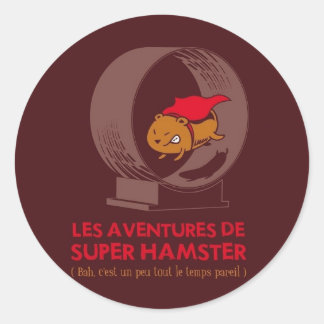 Superhamster Runder Aufkleber