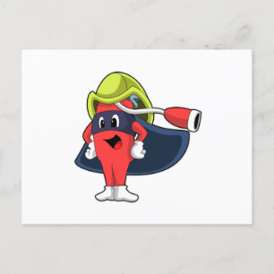 Superheld als Feuerwehrmann Postkarte