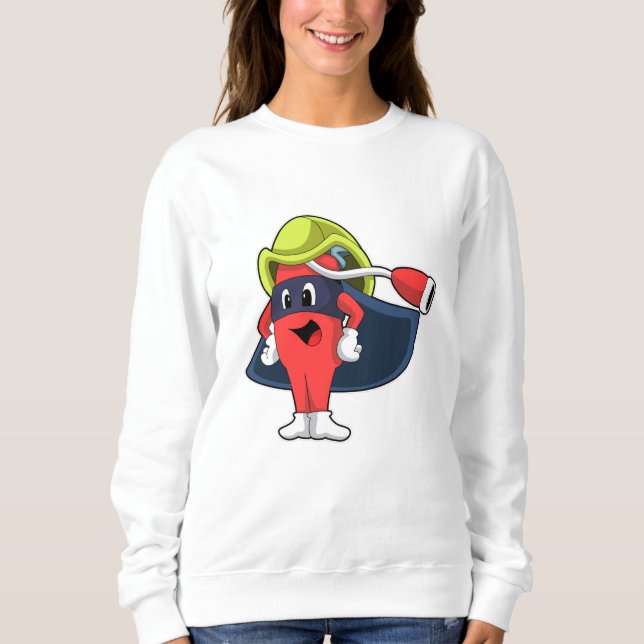 Superheld als Feuerwehrmann Sweatshirt (Vorderseite)