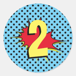 Superheld-Aufkleber Runder Aufkleber