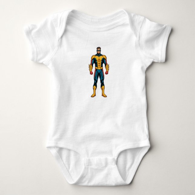 Superheld Baby Strampler (Vorderseite)