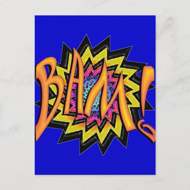 Superheld BAM! Postkarte (Vorderseite)