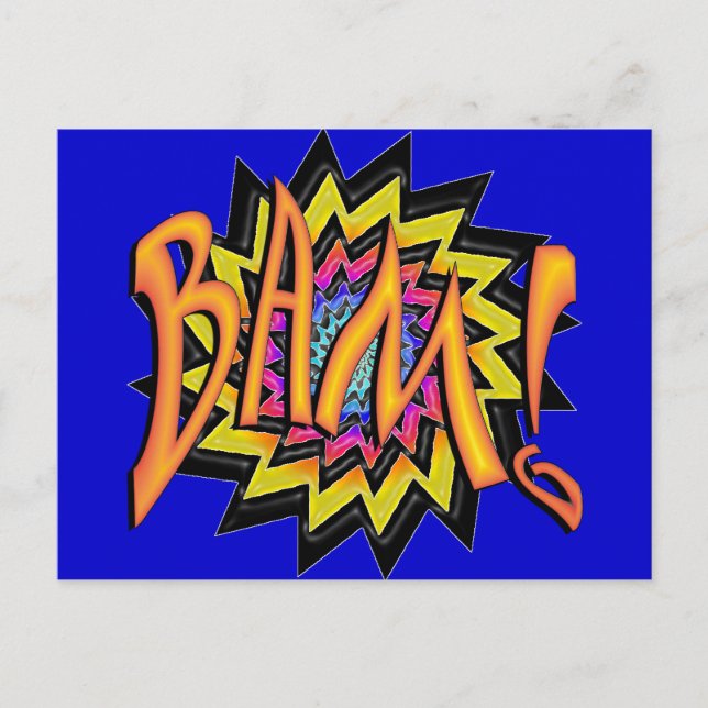 Superheld BAM! Postkarte (Vorderseite)