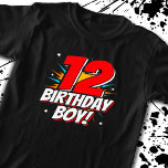 Superheld Birthday - 12 Jahre alt - 12. Geburtstag T-Shirt<br><div class="desc">Dieses coole Jungendesign aus dem 12. Jahrhundert eignet sich perfekt für ein großartiges Geburtstagsthema! Ideal für jeden 12-jährigen Jungen,  der Lieben Comic bucht Superhelden oder Schurken mit Superkräften! 12. Geburtstag "12 Geburtstagsjunge!" Geburtstagskommentar in einem Comic-Superhelden-Thema,  das der 12-jährige Super-Geburtstagsjunge LIEBE bekommt!</div>