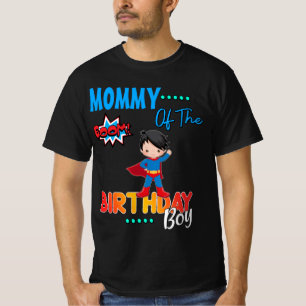 Superheld Birthday Boy farbenfroh, maßgeschneider T-Shirt