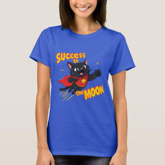 Superheld Black Cat - Erfolg beim Mond T-Shirt