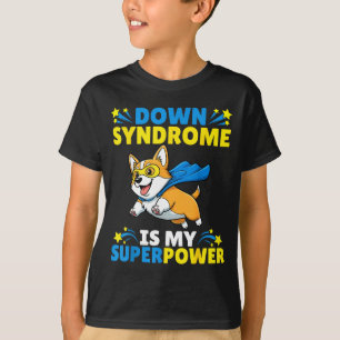 Superheld Corgi Hund Down-Syndrom ist mein Superwe T-Shirt