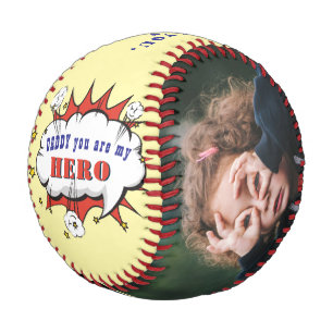 Superheld Daddy Held Papa Vatertag Foto Baseball