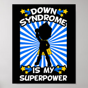 Superheld Down-Syndrom-Bewusstsein Chromosom Super Poster