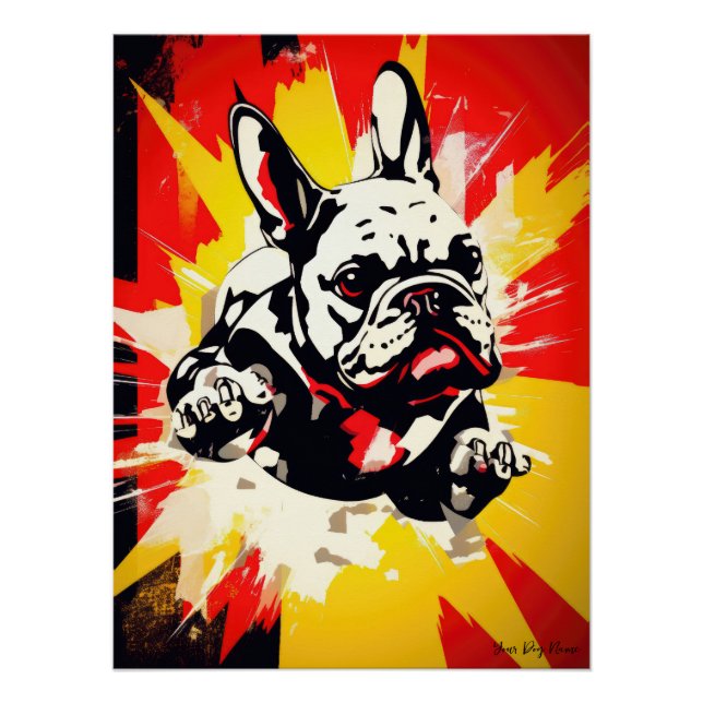 Superheld French Bulldog 01 - Ignacio Richter Poster (Vorderseite)