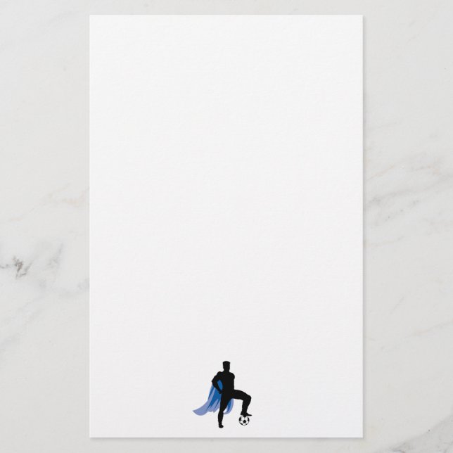 Superheld-Fußballspieler Briefpapier (Vorderseite)