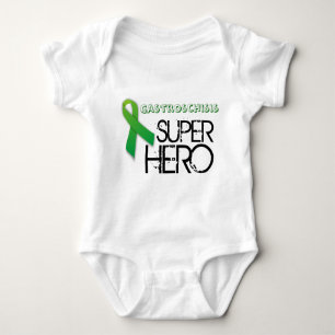"SUPERheld" Gastroschisis Bewusstseins-Shirt Baby Strampler
