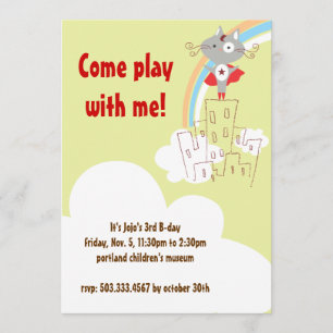 Superheld-Geburtstags-Einladung Einladung