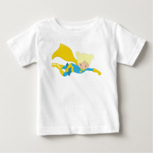Superheld Girl, Blonde Hair, Held, Gelbes Kap Baby T-shirt