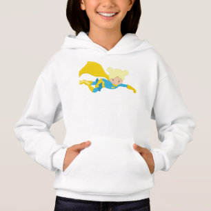 Superheld Girl, Blonde Hair, Held, Gelbes Kap Hoodie