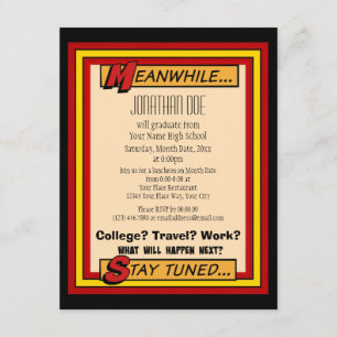 Superheld-Graduat Einladung