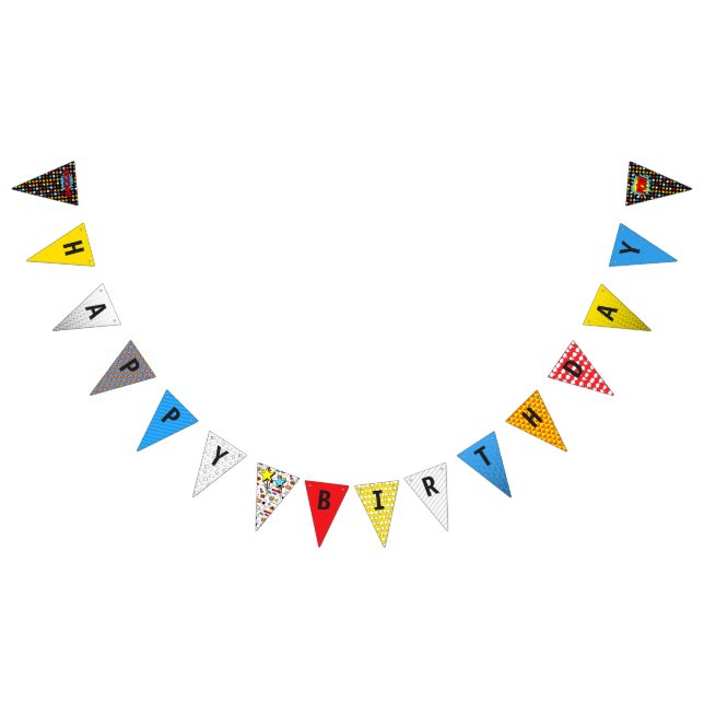 Superheld Happy Birthday Banner (Alle)