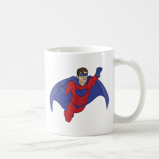 Superheld-Illustration Kaffeetasse (Rechts)