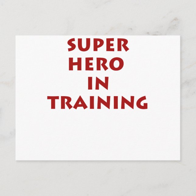 Superheld in Ausbildung Postkarte (Vorderseite)