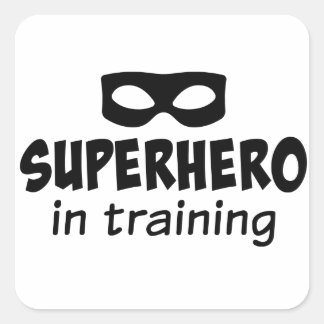 Superheld in der Ausbildung Quadratischer Aufkleber