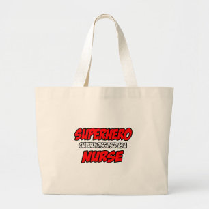 Superheld... Krankenschwester Jumbo Stoffbeutel