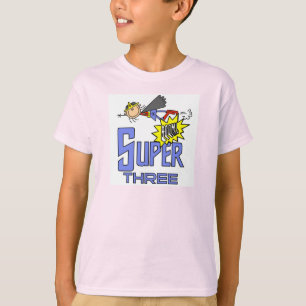 Superheld-Mädchen-3. Geburtstags-T-Shirts und T-Shirt