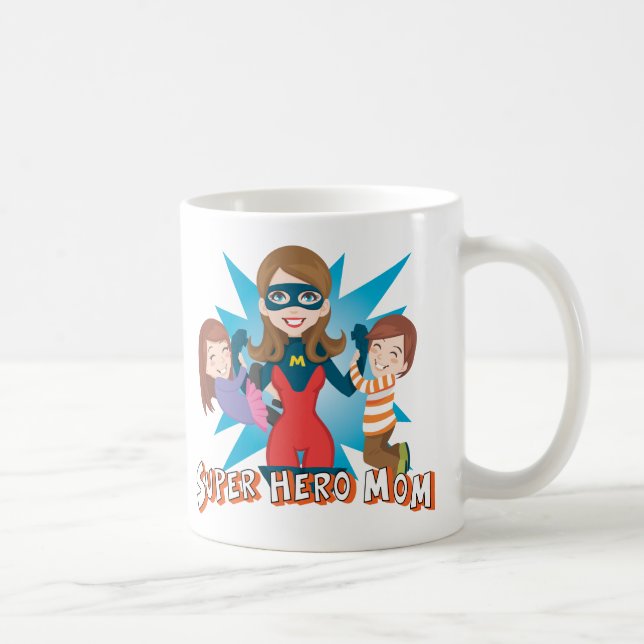 Superheld-Mama Tasse (Rechts)