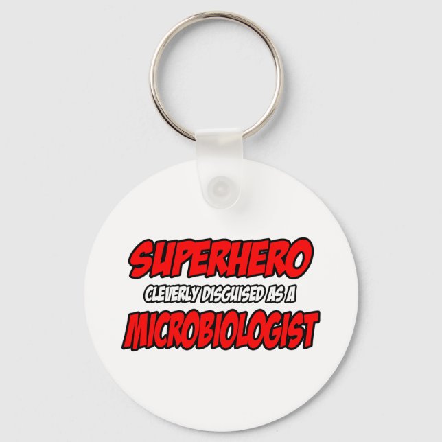 Superheld... Mikrobiologe Schlüsselanhänger (Vorderseite)