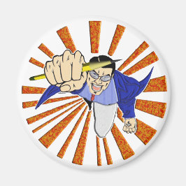 Superheld mit Stift Magnet