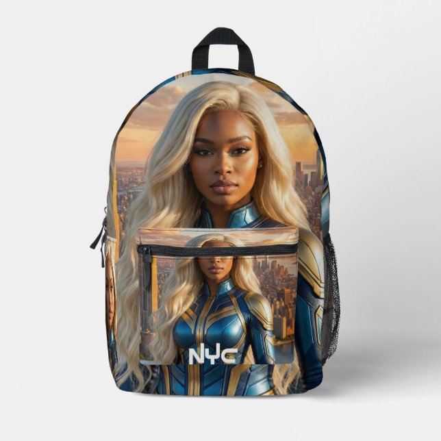 SUPERHELD - NEW YORK BEDRUCKTER RUCKSACK (Vorderseite)