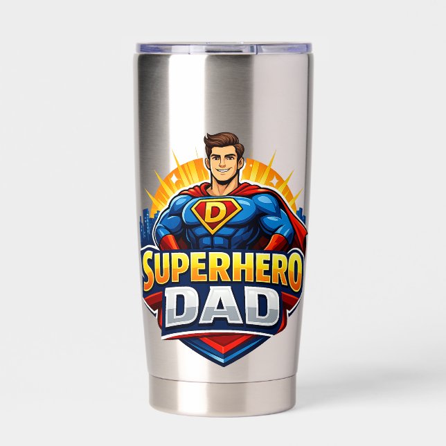 Superheld Papa Thermobecher (Vorderseite)