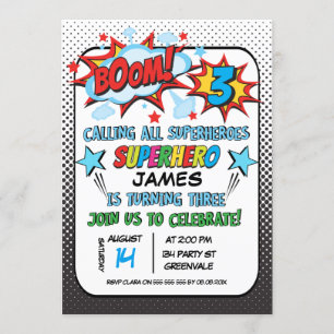 Superheld-Party Einladung