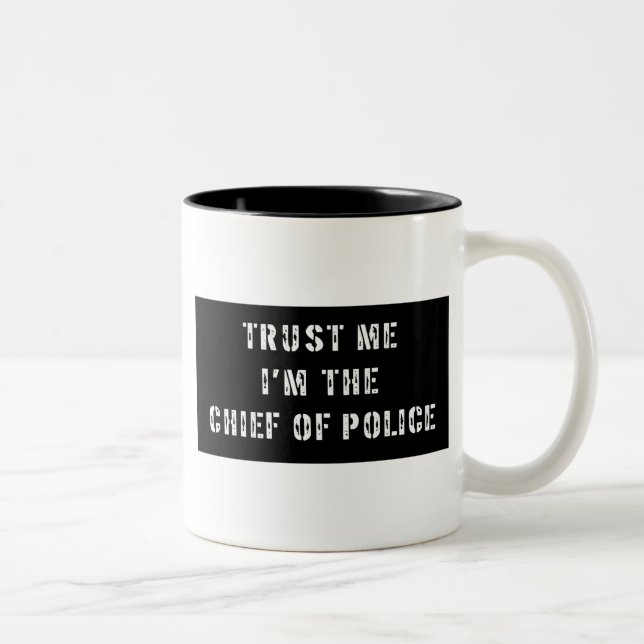 Superheld-Polizeichef Zweifarbige Tasse (Rechts)