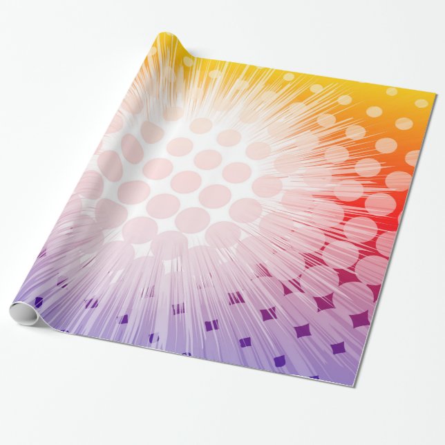 Superheld-Pop-Kunst lila Geschenkpapier (Ungerollt)