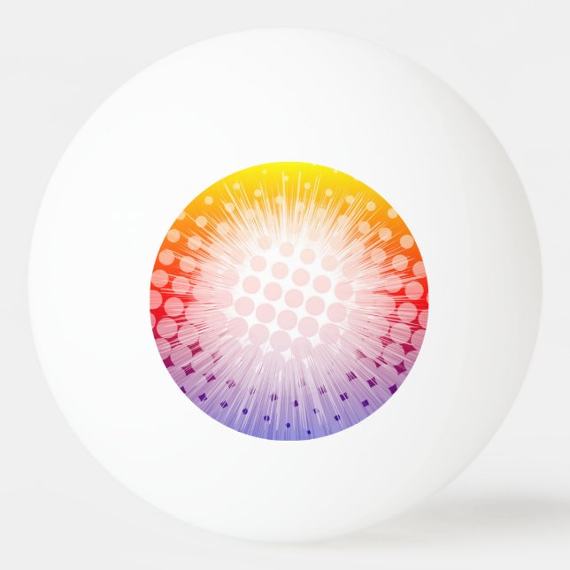 Superheld-Pop-Kunst lila Tischtennisball (Rückseite)