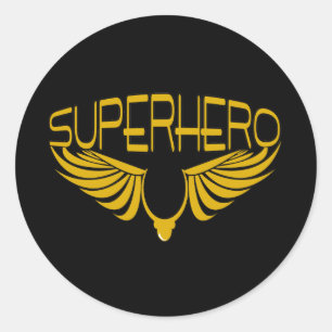 Superheld Runder Aufkleber