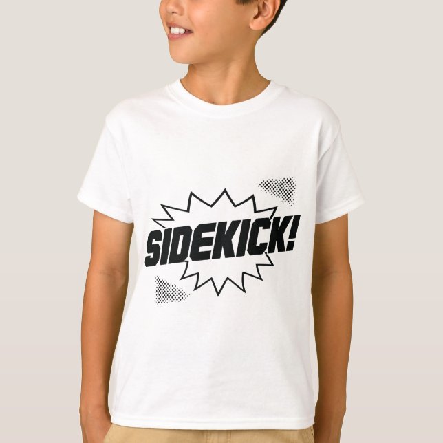 Superheld Sidekick für kleine Brüder oder Neugebor T-Shirt (Vorderseite)