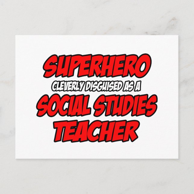 Superheld... Sozialwissenschaftler Postkarte (Vorderseite)