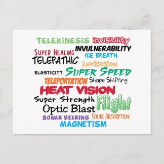 Superheld-SuperPower Postkarte