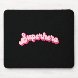 Superheld - Süß Rosa Vintage Retro Halloween Super Mousepad