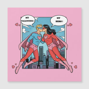 Superheld Valentinstag Liebesherz Benutzername  Magnetkarte