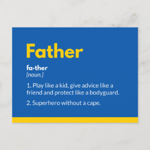 Superheld Vatertagskarten Superdad Postkarte