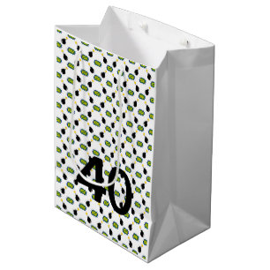 Superhelden Comic 40. Geburtstag Retro Farbenfroh  Mittlere Geschenktüte