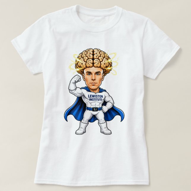 Superhelden-Gehirnleistung T-Shirt (Design vorne)