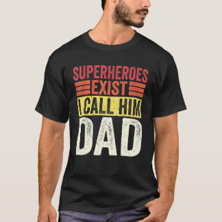 Superhelden gibt es, ich nenne ihn Vater Retro Vät T-Shirt
