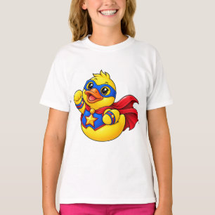 Superhelden-Gummiente Cartoon-Held T-Shirt