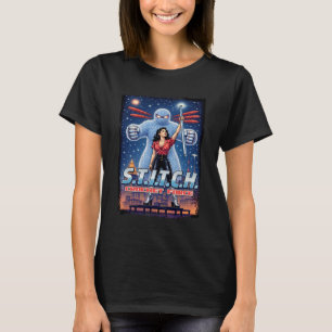 Superhelden-Häkelnadel-Science-Fiction-Comicbuch T-Shirt