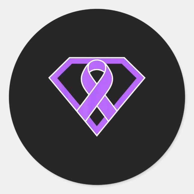 Superhelden-Held Krieger Kämpfer Lupus-Bewusstsein Runder Aufkleber (Vorderseite)
