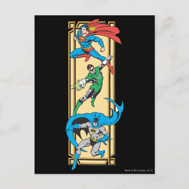 Superhelden in Aktion Postkarte (Vorderseite)