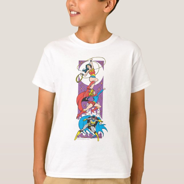 Superhelden in Aktion T-Shirt (Vorderseite)